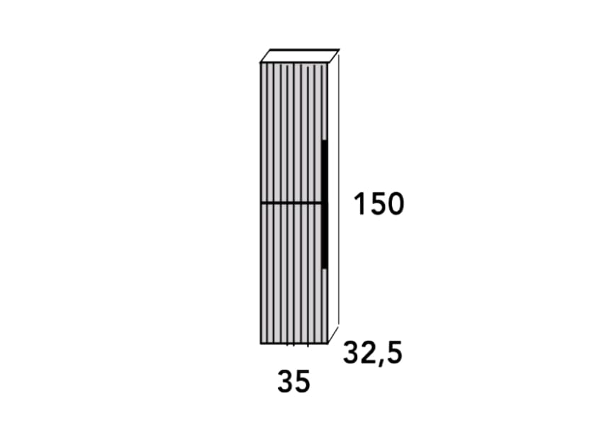 Columna de baño Lombok Bruntec croquis 2