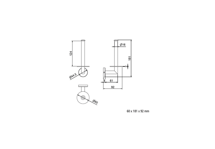 Portarrollos de baño Sil Salgar croquis 1