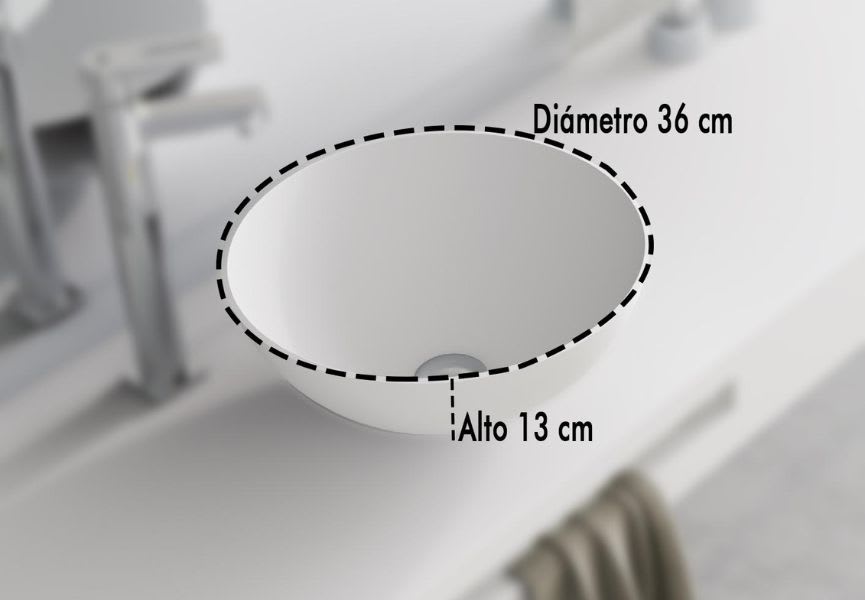 Lavabo sobre encimera Bolonia Bruntec detalle 1