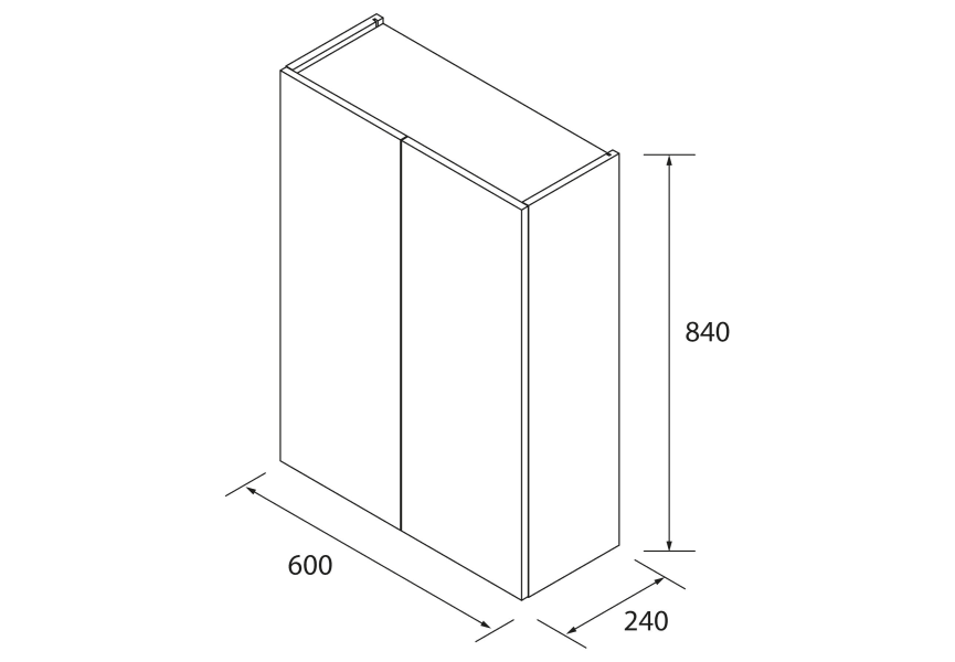 Colgar de baño Infinity Salgar croquis 2