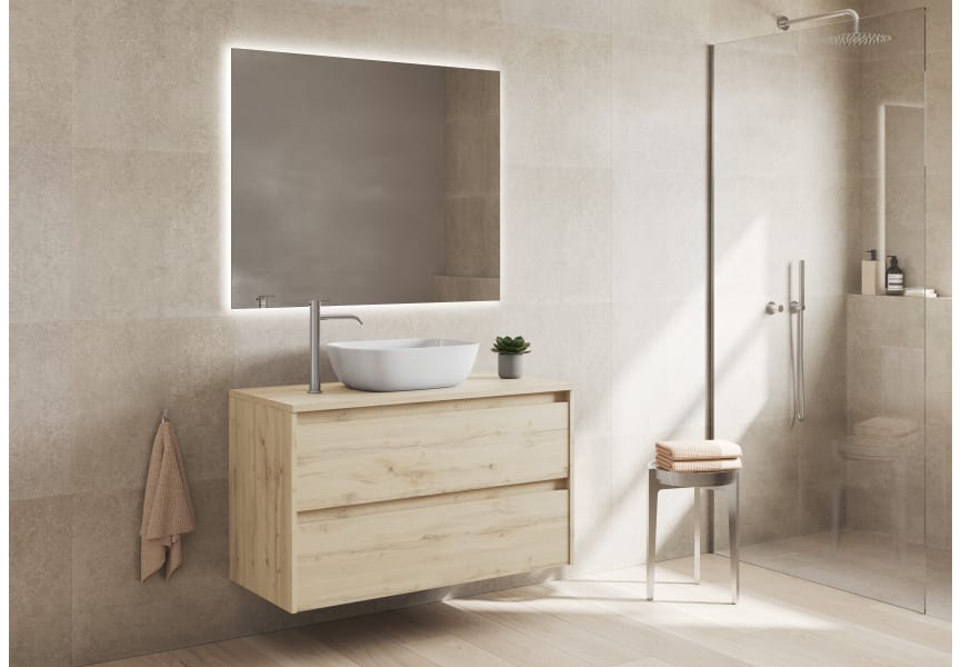Mueble de baño con encimera de madera Oxford Bruntec principal 0