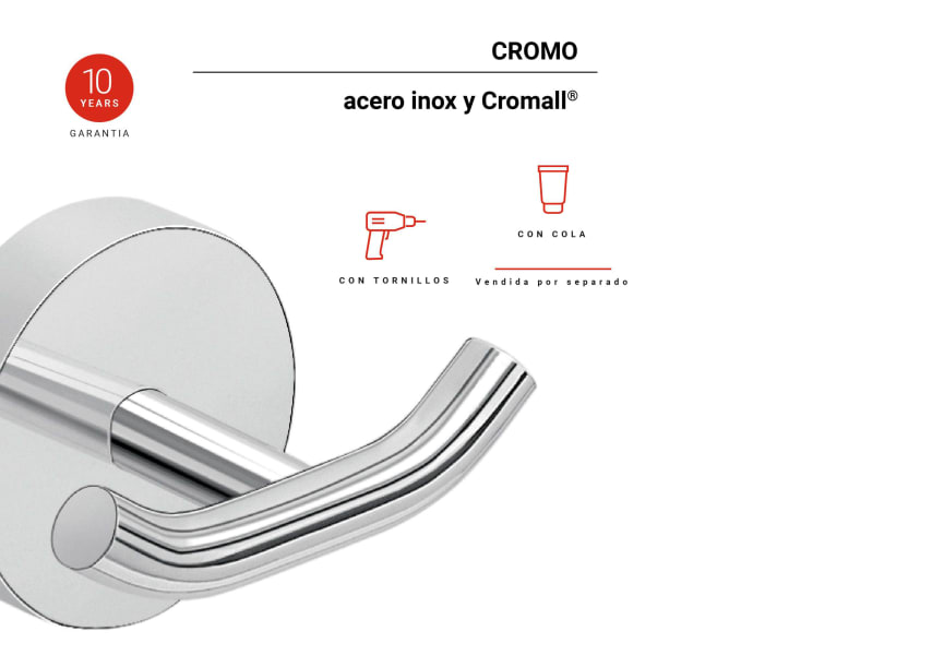 Percha doble de baño Eros Gedy detalle 2