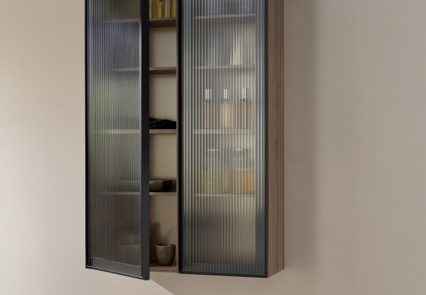 Columna de baño frente cristal mate Koba Sanchis detalle 1