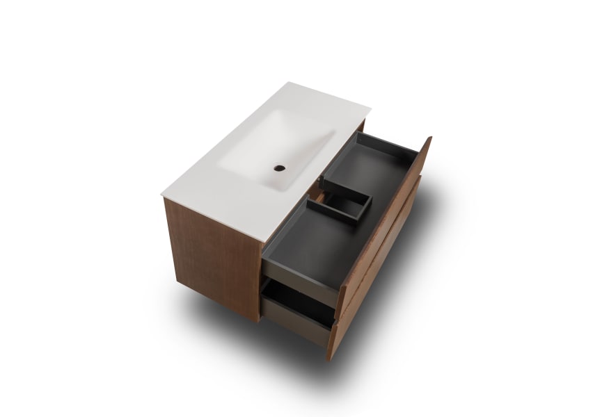 Conjunto de mueble de baño de madera maciza Alpes 2 Bruntec detalle 7