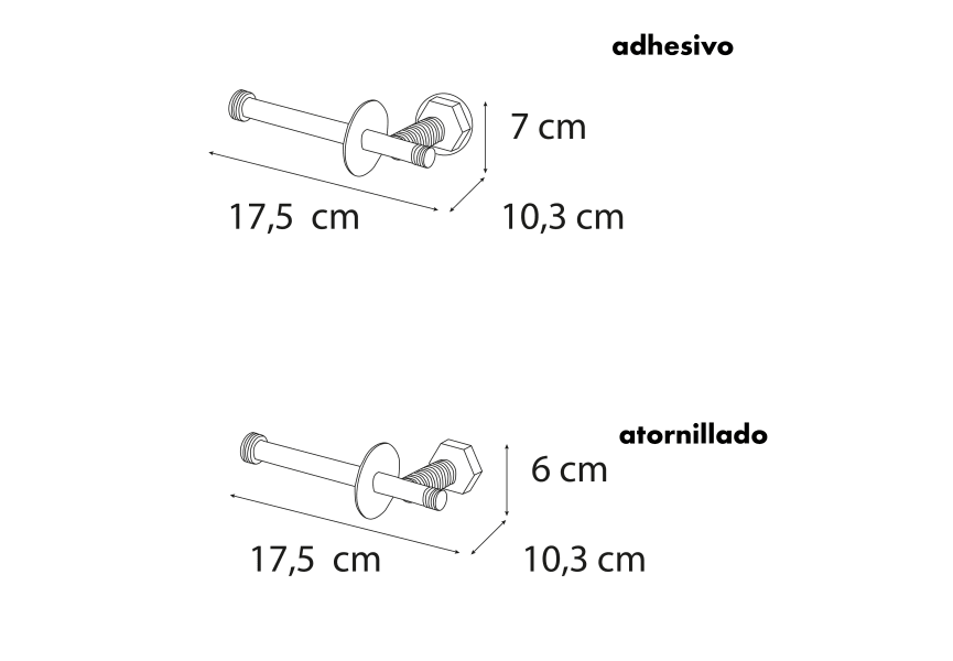 Portarrollo de baño Intro Mediterránea de Baño croquis 1