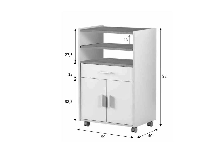 Mueble microondas Tidy Bruntec croquis 5