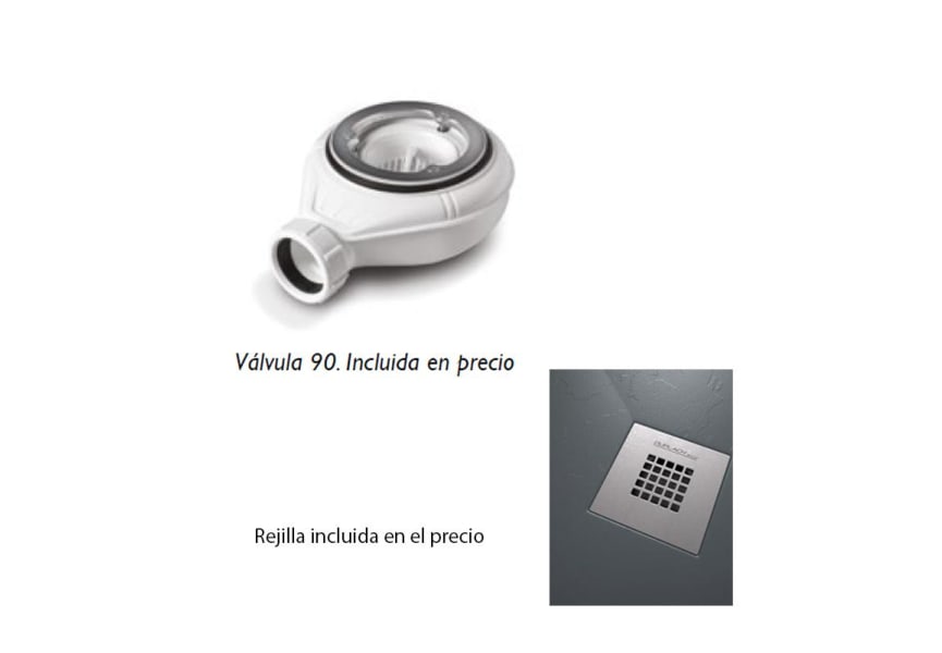 Plato de ducha de resina Design Basic St Bruntec detalle 3