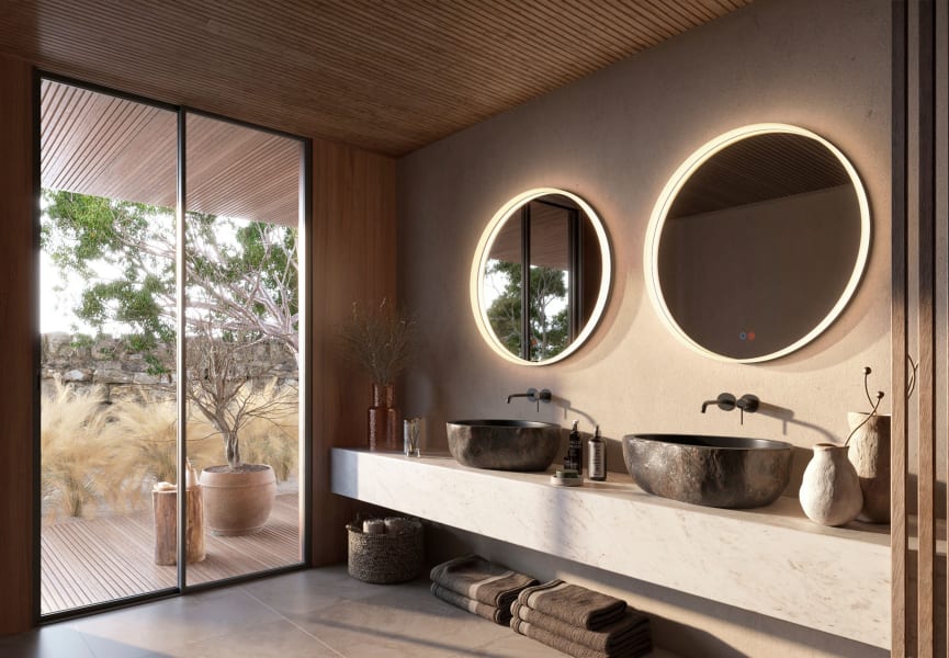 Espejo de baño con luz LED Bolonia Ledimex ambiente 4