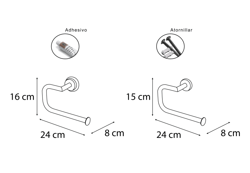 Toallero de baño Bahía Mediterránea del baño croquis 2