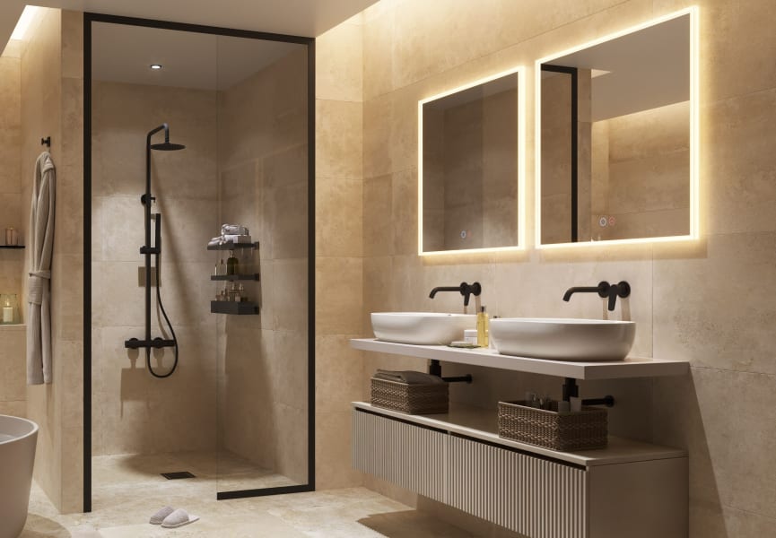 Espejo de baño con luz LED Boston Ledimex principal 1