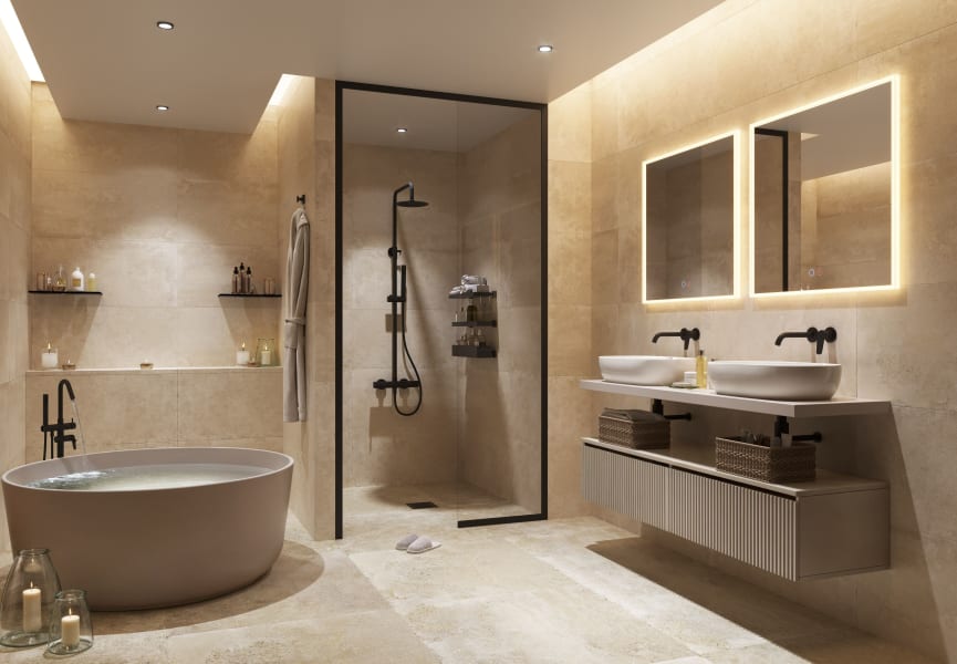 Espejo de baño con luz LED Boston Ledimex ambiente 5