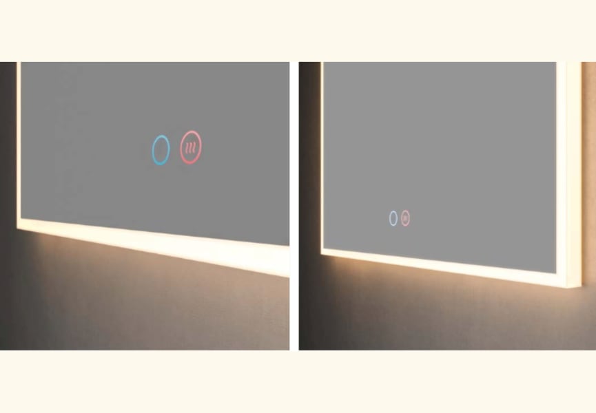 Espejo de baño con luz LED Boston Ledimex detalle 3