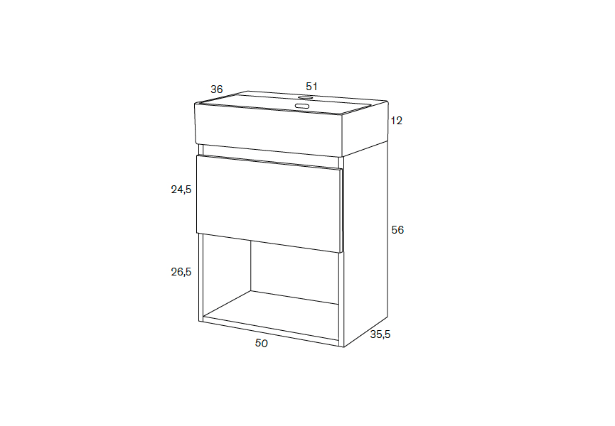Mueble de baño Mini Sanchis croquis 5