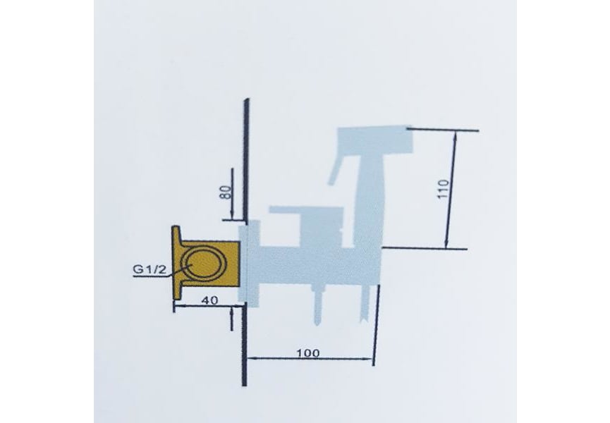 Ducha higiénica para inodoro  Munich Imex croquis 12