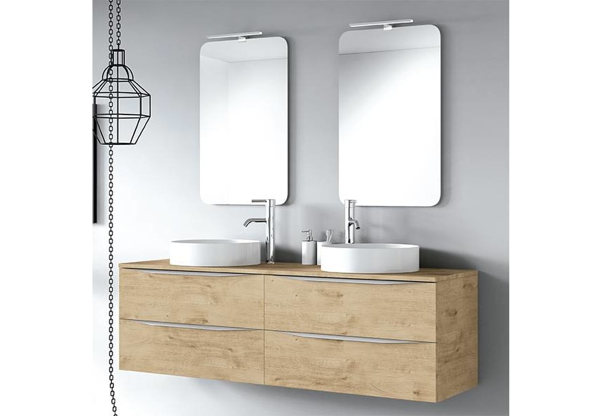 Mueble para Baño 120 cm Lavabo Sobre Encimera Landes Modular