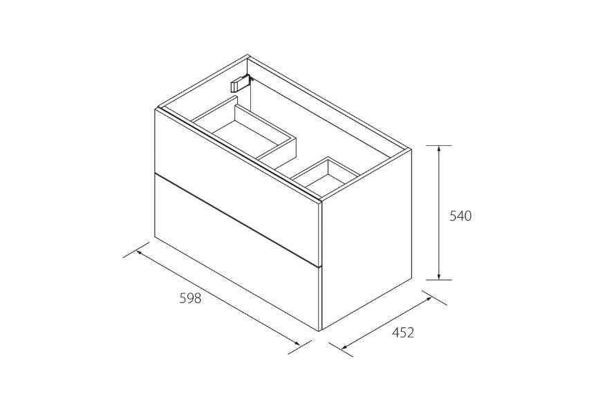 Conjunto mueble de baño Morai Salgar croquis 13