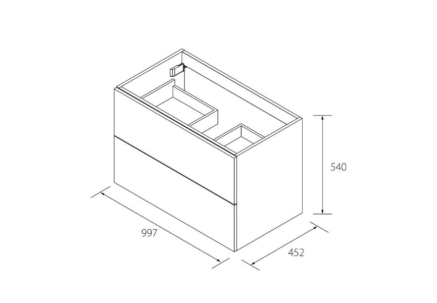 Conjunto mueble de baño Morai Salgar croquis 15