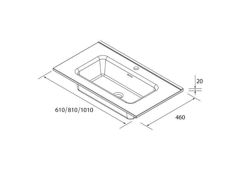 Conjunto mueble de baño Morai Salgar croquis 11