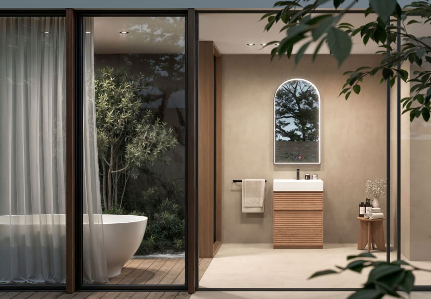 Espejo arco con luz LED Roma Ledimex ambiente 6