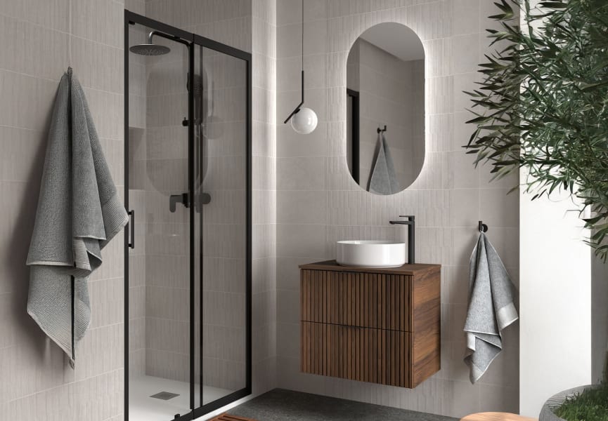 Mueble de baño con encimera de madera Biba Salgar principal 0