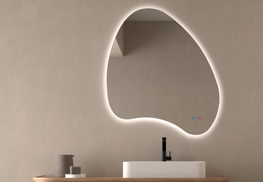 Espejo de baño con luz LED Wave Bruntec principal 0
