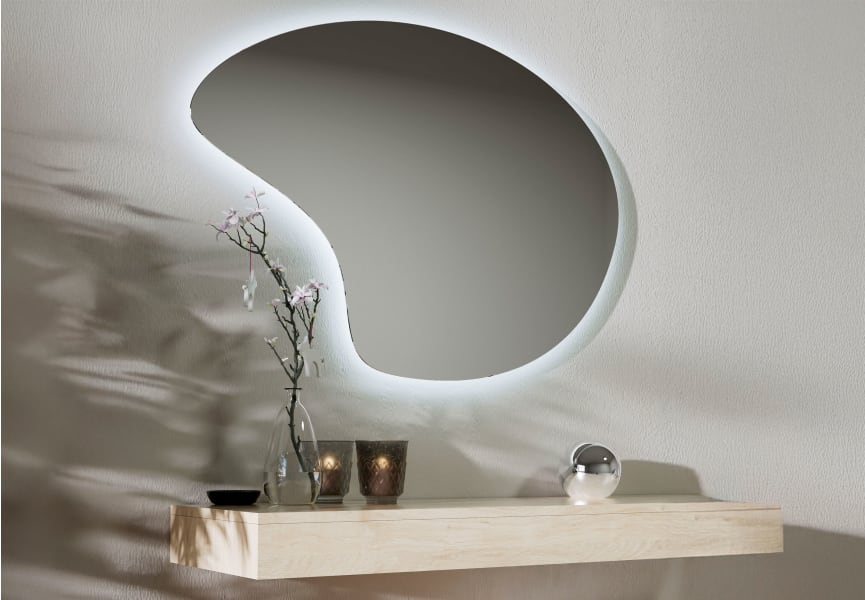 Espejo de baño con luz LED Wave de Bruntec principal 0