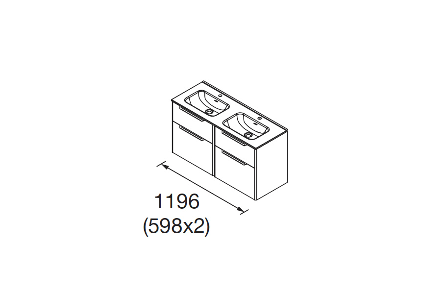 Conjunto mueble de baño Luva Salgar croquis 6
