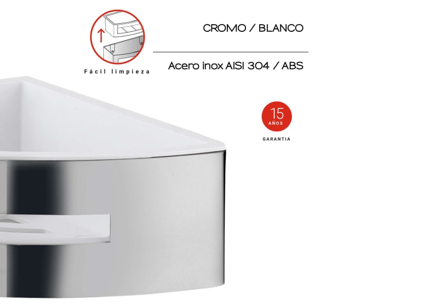 Estante de ducha Poseidon Gedy detalle 1