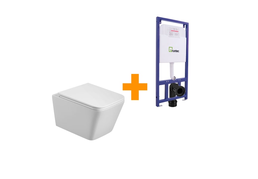 Pack inodoro suspendido + cisterna empotrada Square Bruntec principal 0