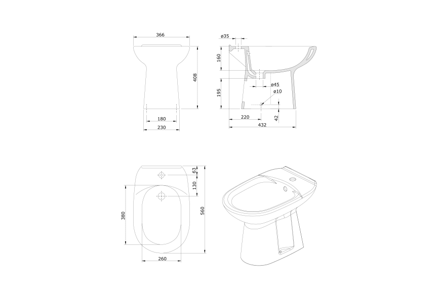 Bidé Benissa Unisan Sanindusa croquis 3