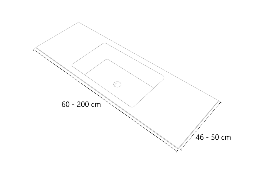 Lavabo encastrado Tabac Bruntec croquis 3
