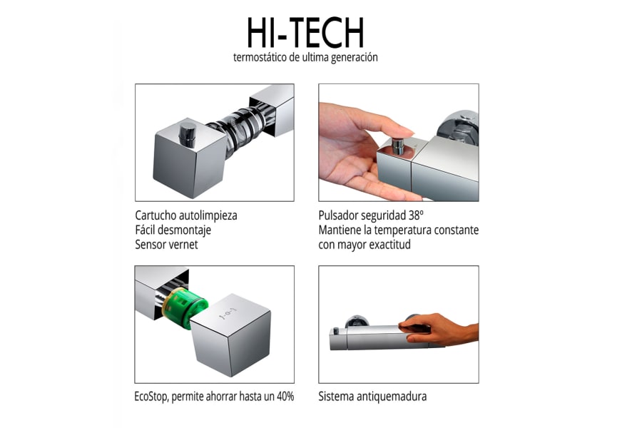 Conjuntos de ducha y baño Quadra Elite Gme detalle 2