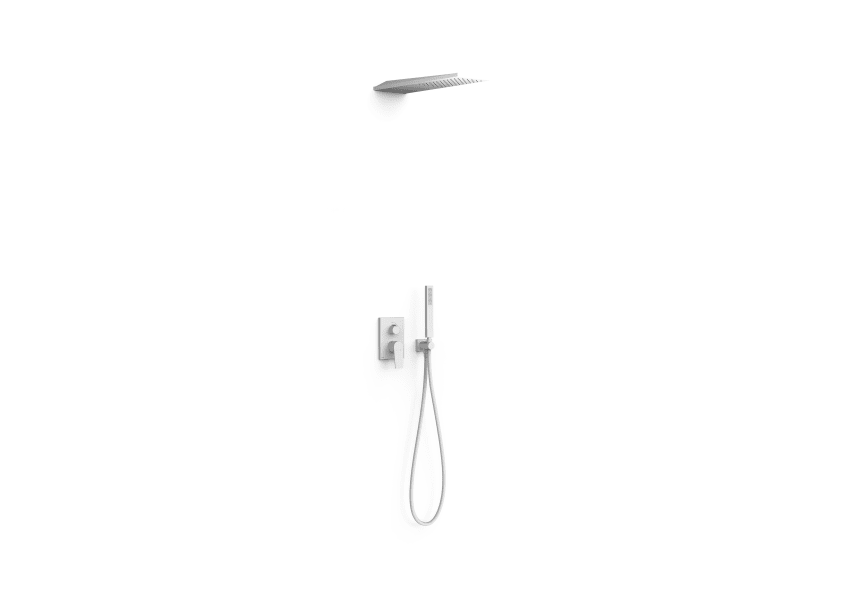 Rociador ducha INOX a pared 28 x 55 cm Tres.