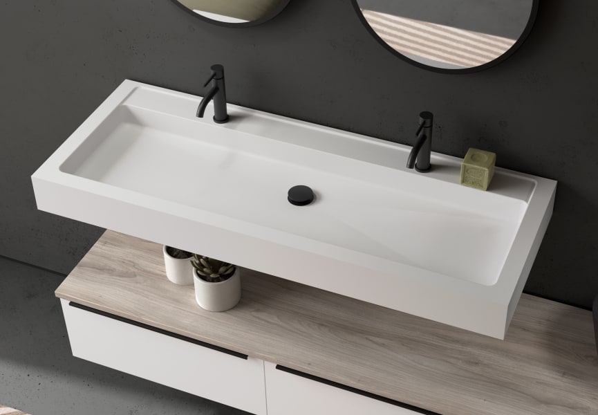 Lavabo encastrado Zafiro Coycama ambiente 3