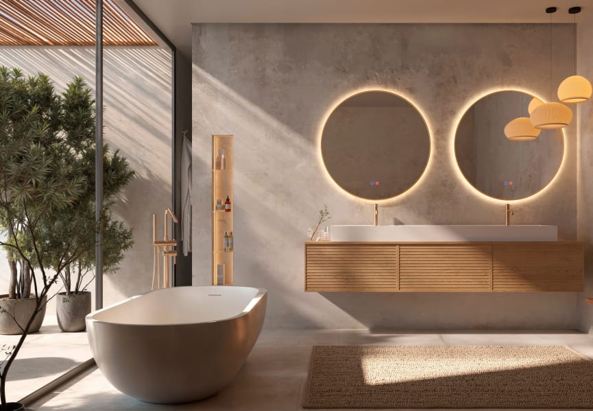 Espejo de baño con luz LED Fun Ledimex ambiente 5
