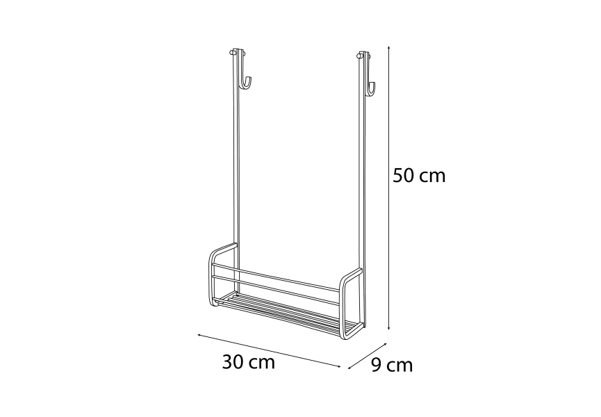 Estante de ducha 600 Bruntec croquis 1