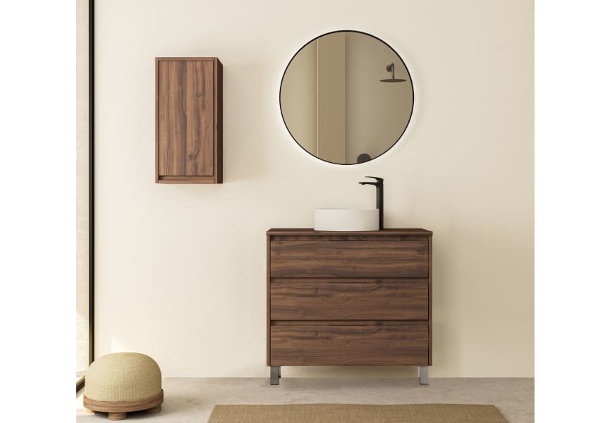 Mueble de baño con encimera de madera Boston Bruntec principal 1