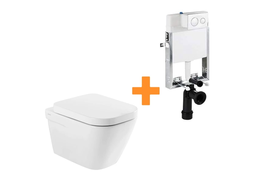 Pack inodoro suspendido Look + cisterna empotrada + pulsador Unisan Sanindusa principal 0