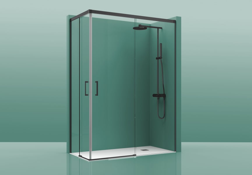 Mampara de ducha Elara negro mate Bruntec principal 1