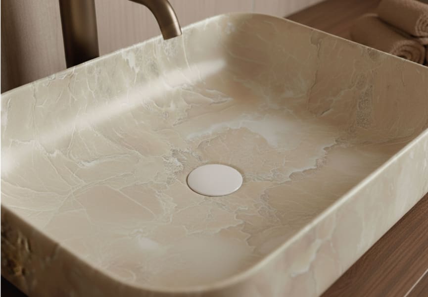 Lavabo sobre encimera Dallas BHD detalle 4