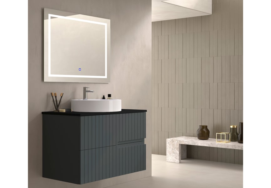 Mueble de baño con encimera piedra compactada negra Ebi Bruntec colores principal 5