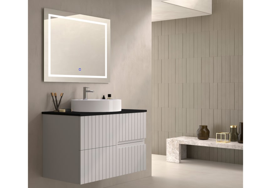 Mueble de baño con encimera piedra compactada negra Ebi Bruntec colores principal 4