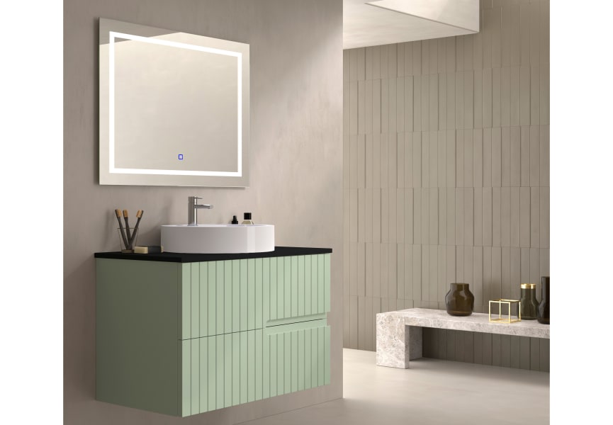 Mueble de baño con encimera piedra compactada negra Ebi Bruntec colores principal 8