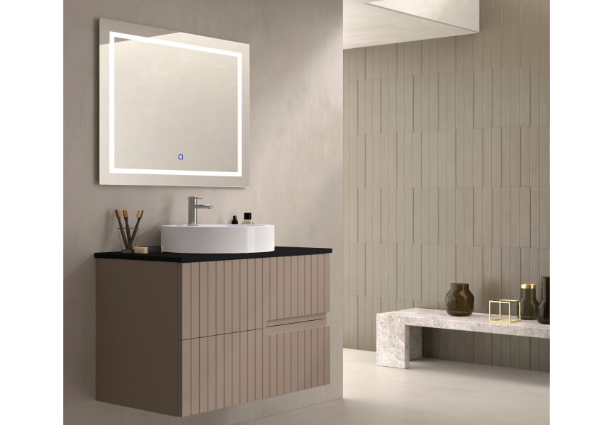 Mueble de baño con encimera piedra compactada negra Ebi Bruntec colores principal 0