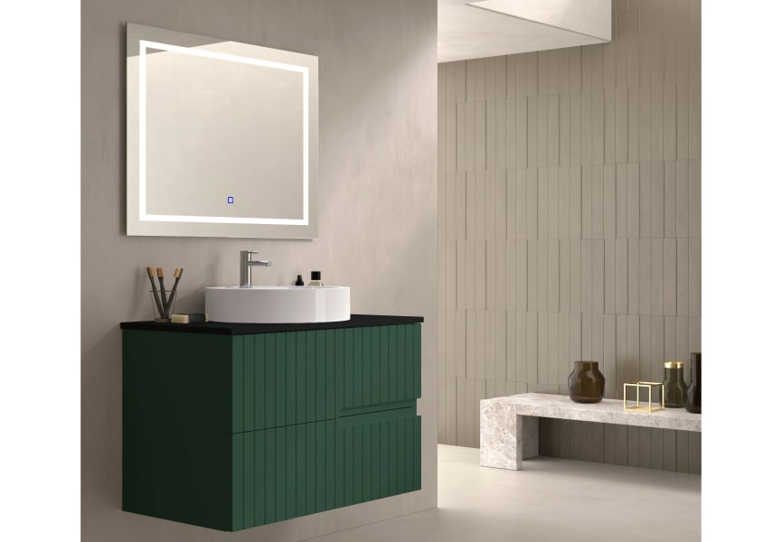 Mueble de baño con encimera piedra compactada negra Ebi Bruntec colores principal 6