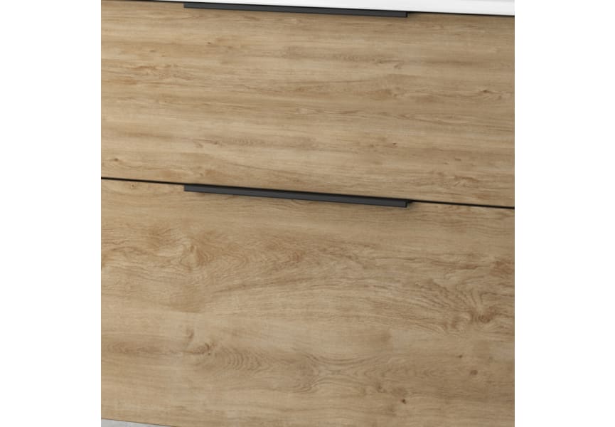 Conjunto mueble de baño fondo reducido 41cm Comet tirador negro Coycama detalle 5