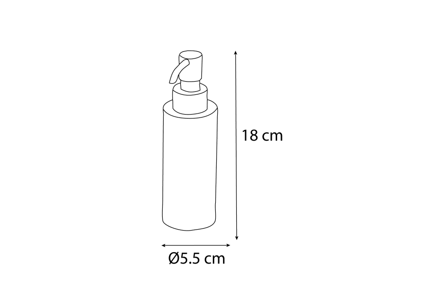Dosificador de jabón 309 Mediterránea del baño croquis 2