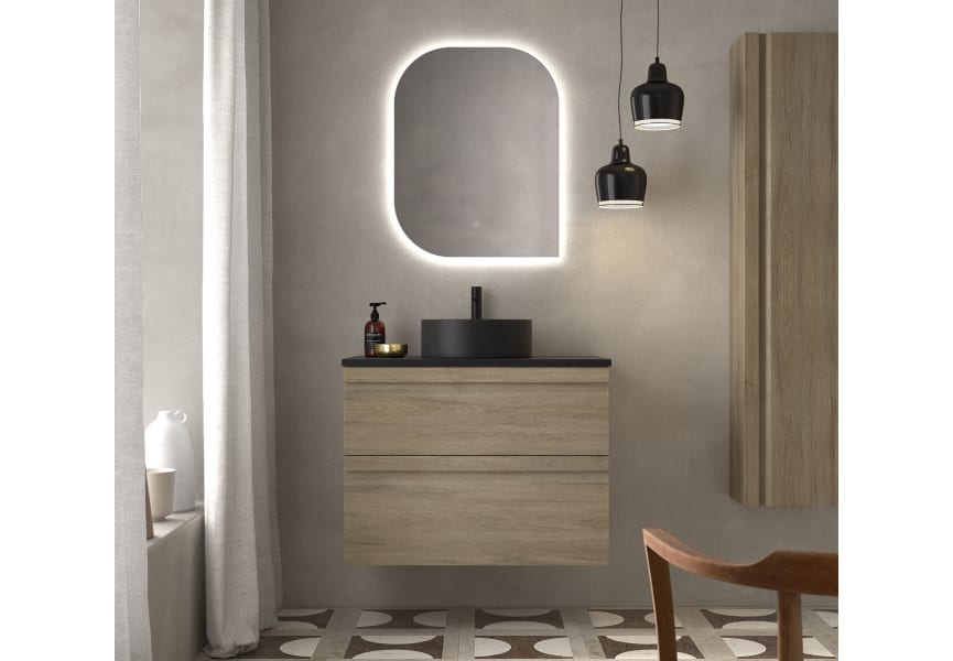 Conjunto mueble de baño con lavabo sobre encimera de microtec Natalia Avila Dos principal 0