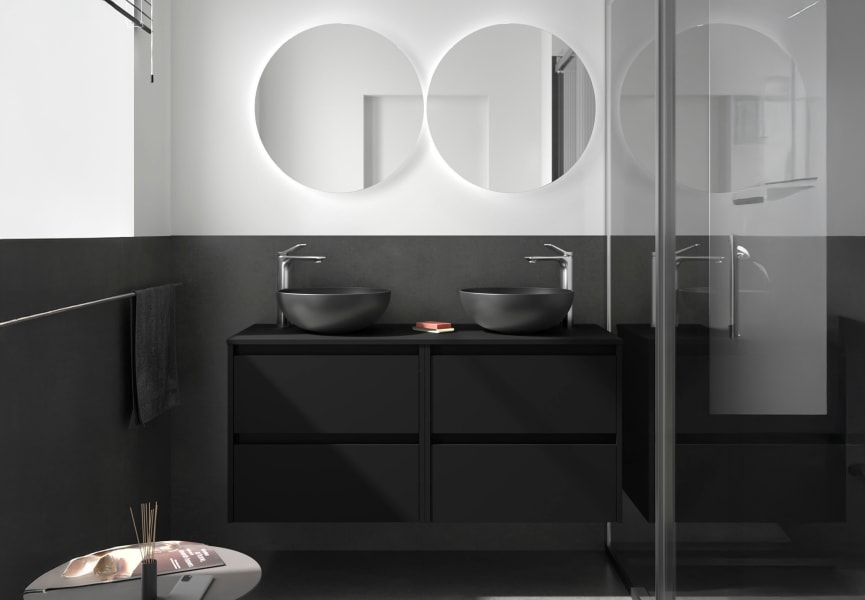 Mueble de baño con encimera de madera Noja Salgar principal 3