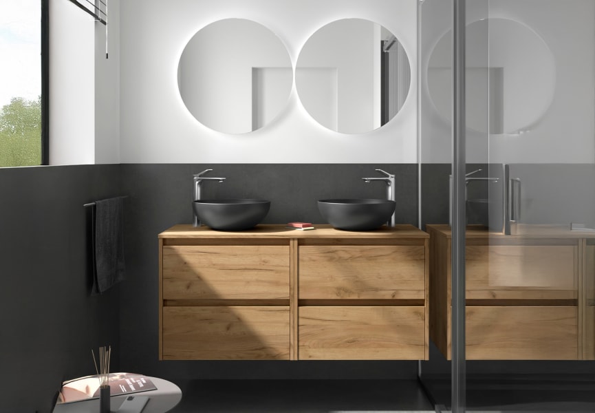 Mueble de baño con encimera de madera Noja Salgar principal 8